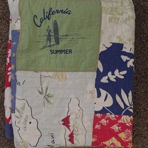 Pottery barn kids surfer quilt and sham
